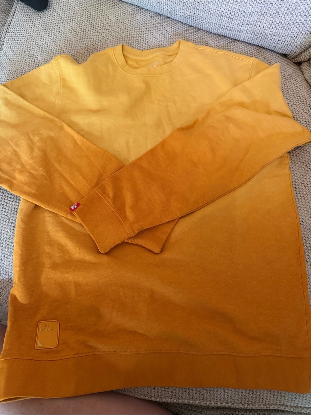 Chick Filet Ombre Yellow Crewneck Sweatshirt- size medium